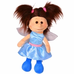 Handpop 40cm Elfje Blauwe Madelientje