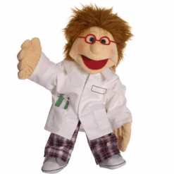 Verkleed Dokters Kostuum Voor De Handpop 65 Cm