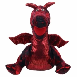 Handpop 60cm Draak Rood
