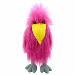 Handpop 40cm Eenkleurige Vogel Roze