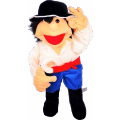 Handpop 65cm Piraat Dolle Pier