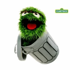 Handpop 65cm Oscar In De Ton Van Sesamstraat